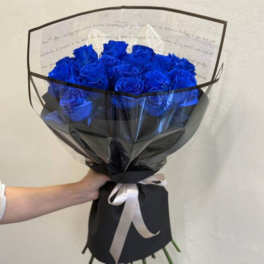 21 Синяя Роза Эквадор в красивом оформлении 💙