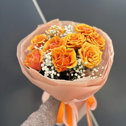 Букет из оранжевых роз 🧡