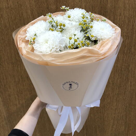 Букет дуо из кустовой Хризантемы и Ромашки🌼