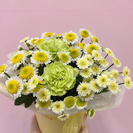 Букет в коробке с ромашками 🤩🌼