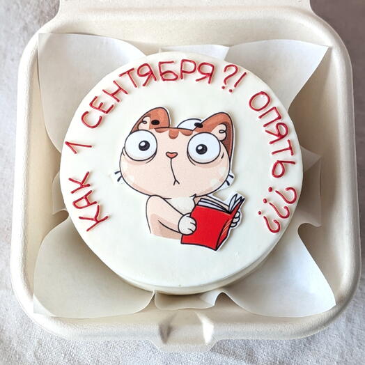 Бенто торт на 1 сентября с сахарной картинкой