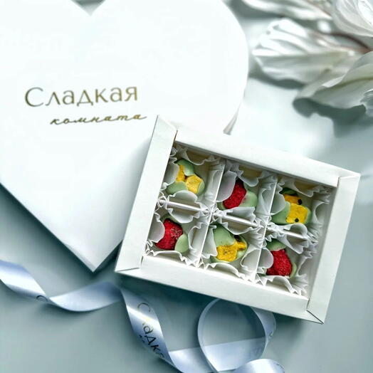 Конфеты "Лаймбери" с клубникой и маракуйей (сердечки)