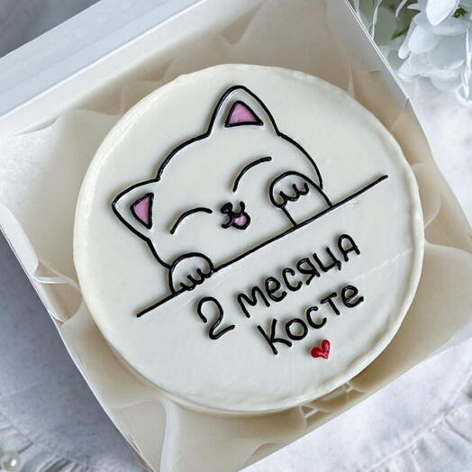 Бенто торт котик/ по месяцам/ кот/киса/кошечка/малышу