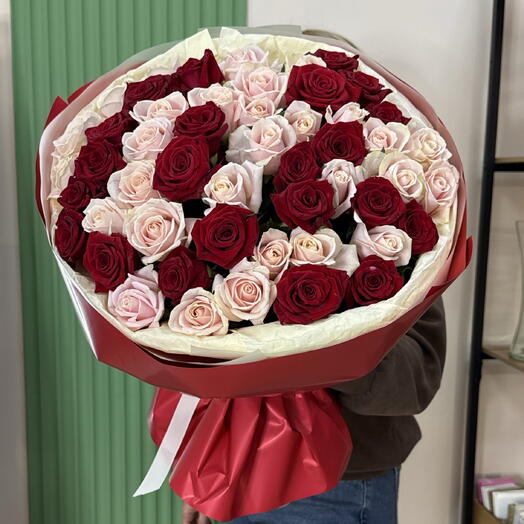 51 роза Букет с красными розами