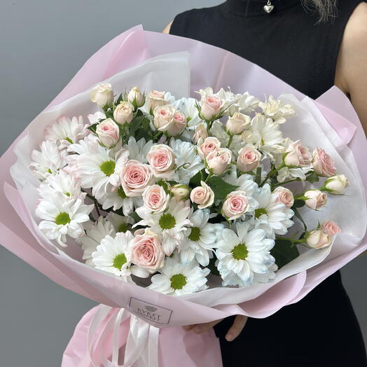 Нежный букет цветов девушке 🌸 доставка сегодня