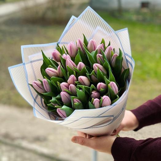 *29 розовых Тюльпанов