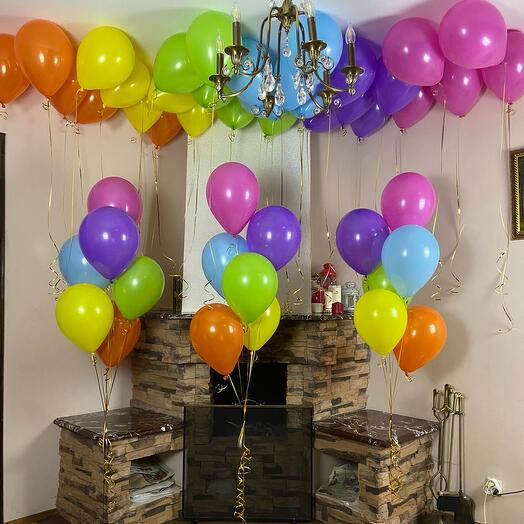 Воздушные шары на День рождения, 48 шт