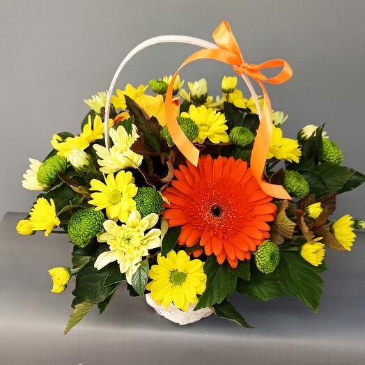 Basket with flowers