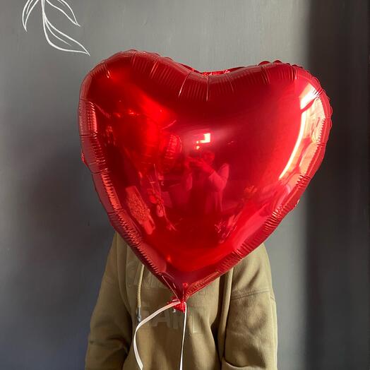 Globo de corazón de aluminio con helio
