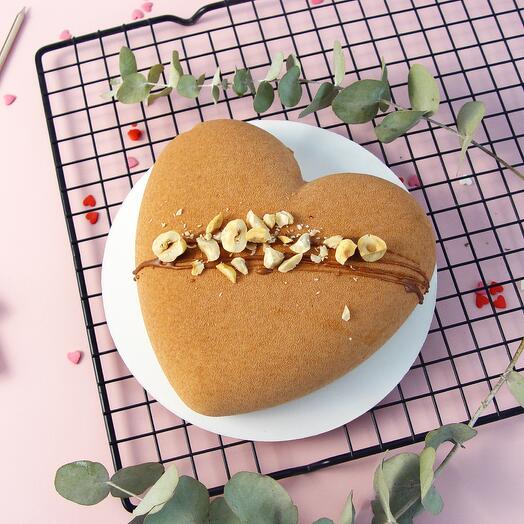 Mousse Bento Cake Snickers en forma de corazón