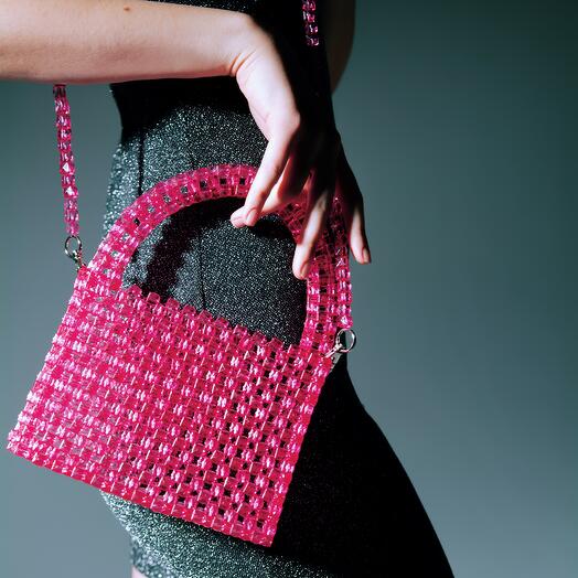 Pink Bead Bag