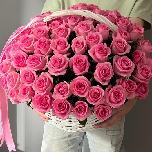 Basket of 51 roses