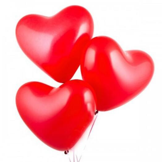 3 pcs Heart  Balloons