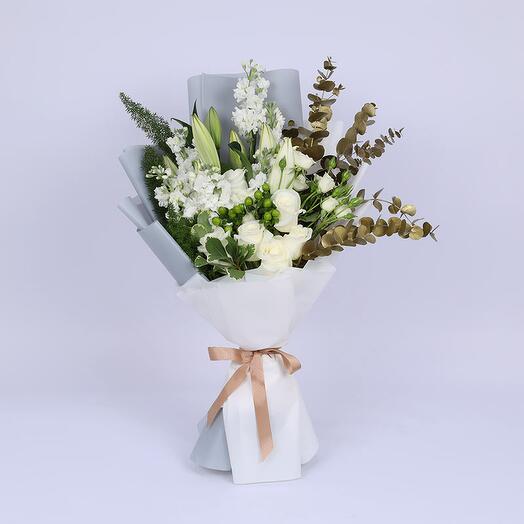 Peace White Flower Bouquet