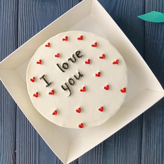 Торт бенто I love you на день влюбленных
