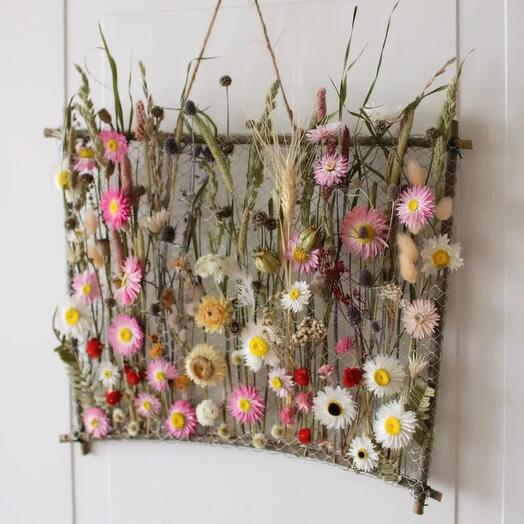 Панно из сухоцветов   «Летний луг»