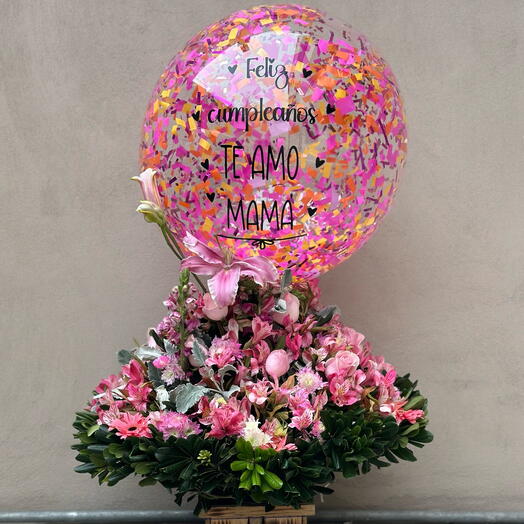 Cesta con flores