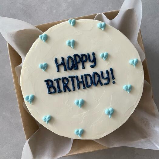 Бенто торт happy birthday с сердечками