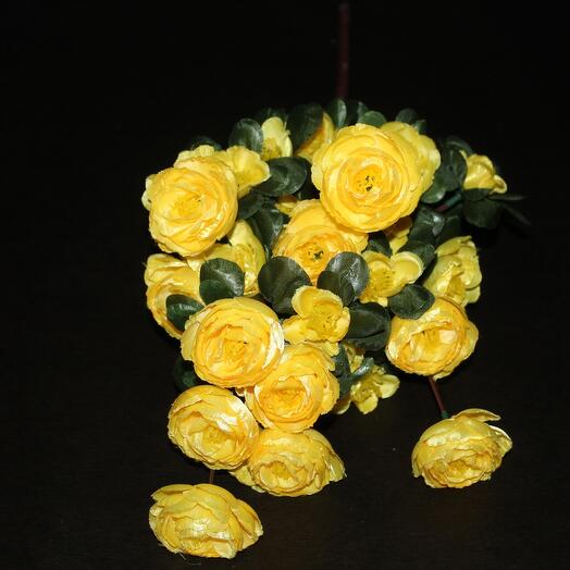 Искусственные цветы Розы кустовые желтые