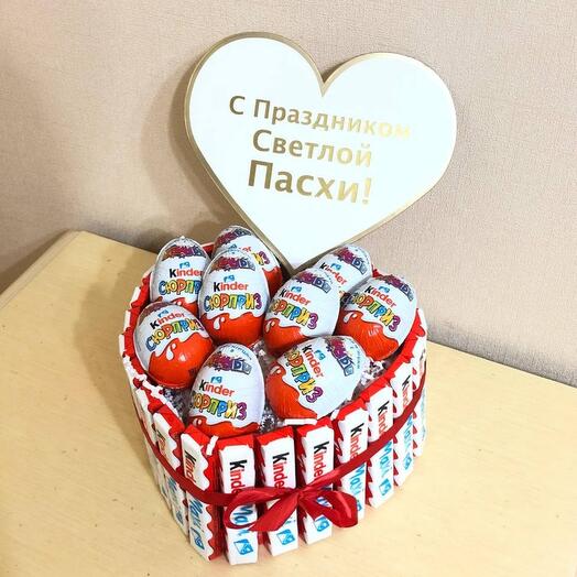 Пасхальный торт из киндеров kinder
