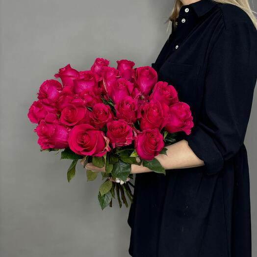 21 розовая роза