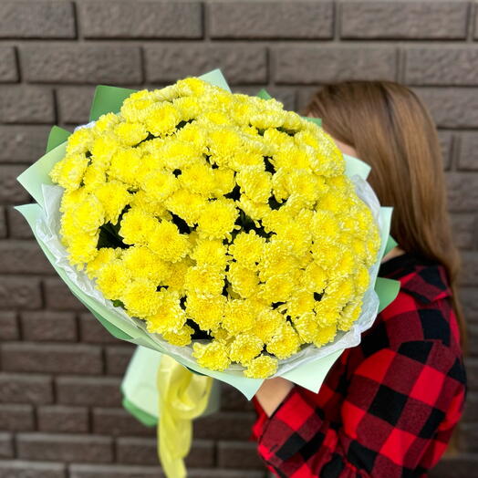 25 желтых хризантем 🌼