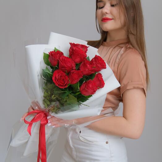 Rosas rojas Premium 9 brotes