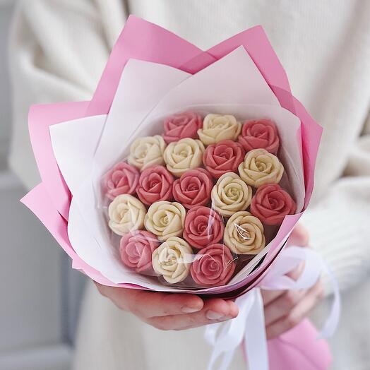 Букет из 19 шоколадных роз 💕