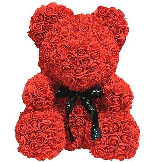 Foam Teddy Bear Red, 40 cm