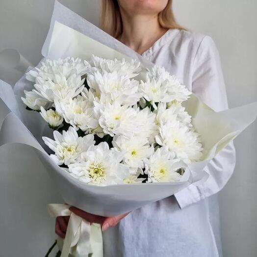 Монобукет из хризантем