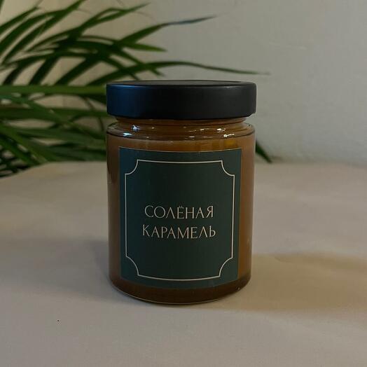 A jar of salted caramel