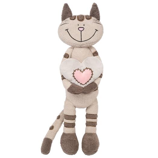 Кот Полосатик с Сердцем, 33 см. Мягкая Игрушка MAXITOYS