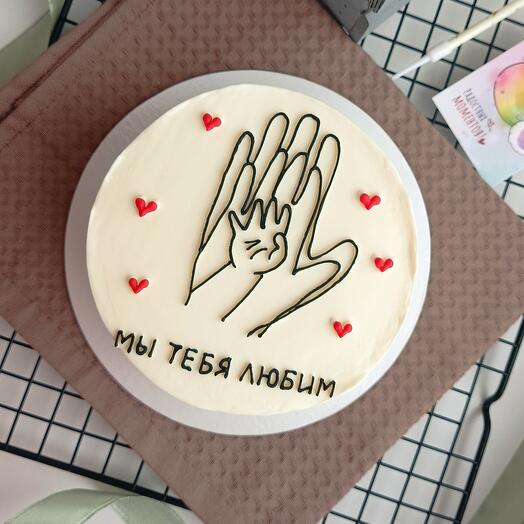 Бенто с ладошками Мы тебя любим