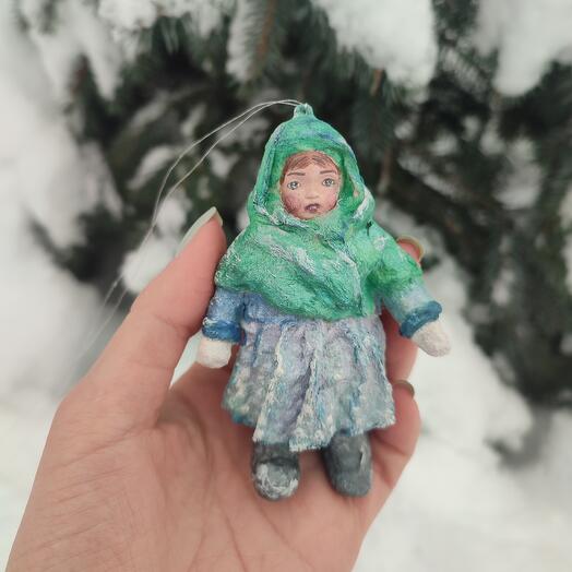 Ёлочная игрушка из ваты