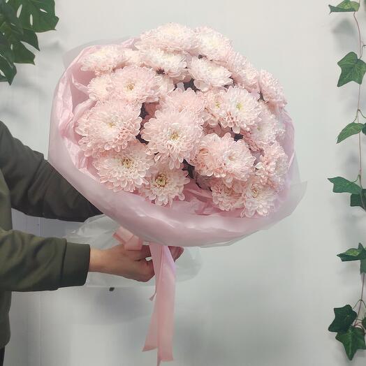 Bouquet of pink chrysanthemums 5 pieces