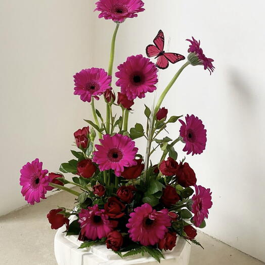 Flowers in basket