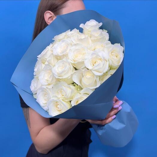 Букет 25 белых роз