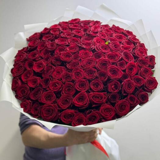 Букет из 101 алой розы