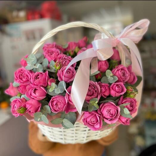 Корзина пионовидных Роз💞🌸