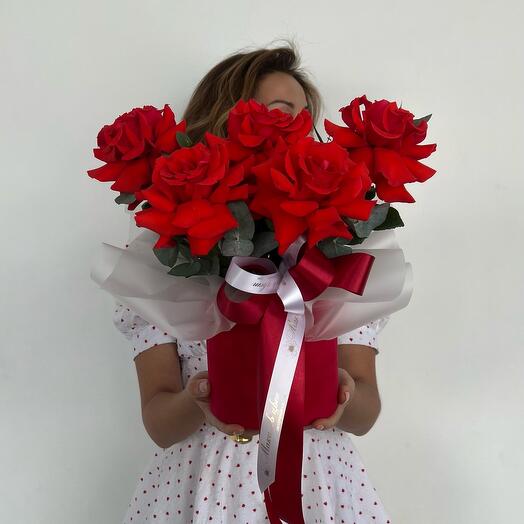 Rosas francesas en una Caja