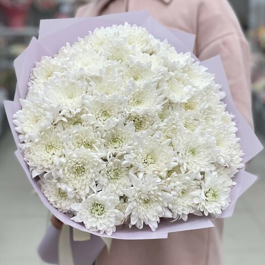 Букет из 15 кустовых хризантем