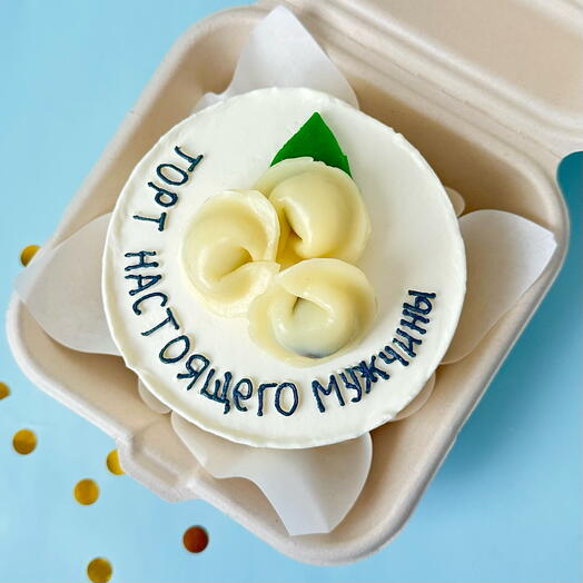 Бенто торт со сладкими пельменями для мужчины