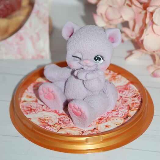 Мыло ручной работы котенок