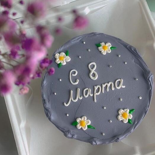 Бенто-торт С 8 марта (фиолетовый)
