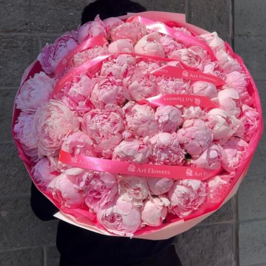 Цветы Букет Art Flowers из 51 пиона