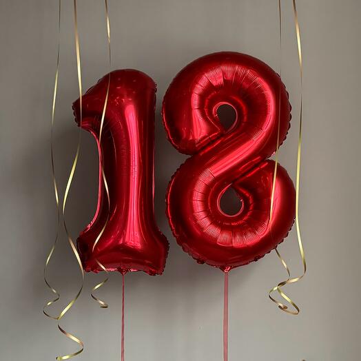 Шары цифры «18»