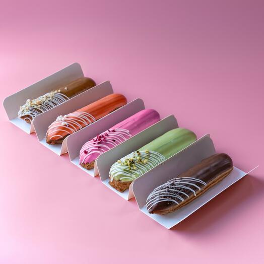 Набор эклеров с кремом маскарпоне 5 шт