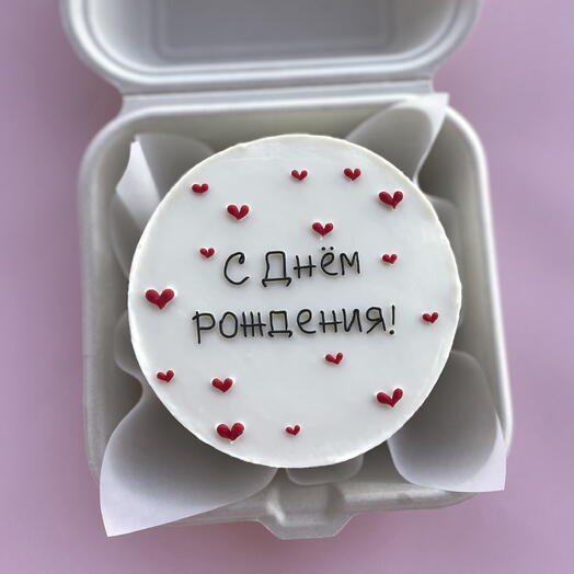 Бенто торт - с днем рождения, сердечки