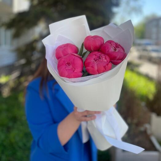 🌷Букет "Милая" из пионов которые меняют цвет