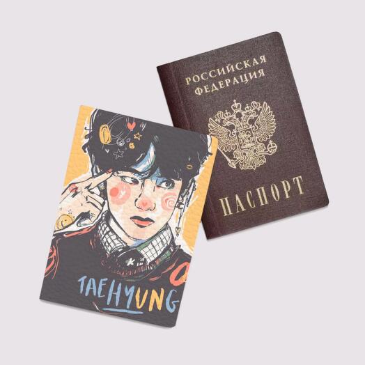 Обложка на паспорт женская, для документов "BTS, Taehyung"